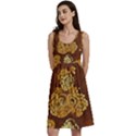 Mid Century Retro Floral 1970s 1960s Pattern 95 Classic Skater Dress View1