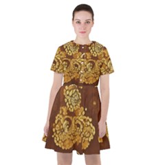 Mid Century Retro Floral 1970s 1960s Pattern 95 Sailor Dress