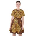 Mid Century Retro Floral 1970s 1960s Pattern 95 Sailor Dress View1