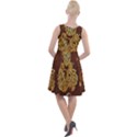 Mid Century Retro Floral 1970s 1960s Pattern 95 Knee Length Skater Dress View2