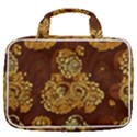 Mid Century Retro Floral 1970s 1960s Pattern 95 Travel Toiletry Bag With Hanging Hook View2