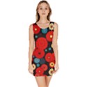 Mid Century Retro Floral 1970s 1960s Pattern 104 Bodycon Dress View1