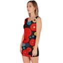 Mid Century Retro Floral 1970s 1960s Pattern 104 Bodycon Dress View2