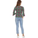 Retro 1880s Flowers Pattern 3 Bell Sleeve Top View4