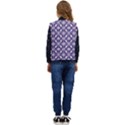 Royal Fractal Pattern 4 Kid s Button Up Puffer Vest	 View4