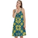 Royal Fractal Pattern 2 Women s Spaghetti Strap Pullover Cami Dress View2