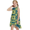 Royal Fractal Pattern 2 Kids  Frill Swing Dress View2