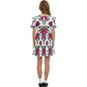 Retro 1880s Flowers Pattern 2 Kids  Frilly Sleeves Pocket Dress View4