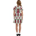 Retro 1880s Flowers Pattern 2 Kids  Bow Tie Puff Sleeve Dress View4