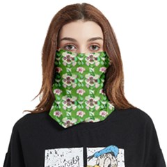 Retro 1880s Flowers Pattern 4 Face Covering Bandana (two Sides)