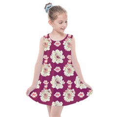 Retro 1880s Flowers Pattern Kids  Summer Dress