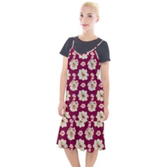 Retro 1880s Flowers Pattern Camis Fishtail Dress