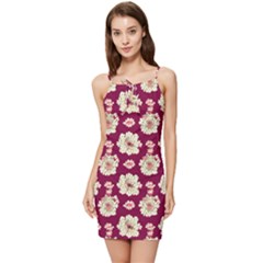 Retro 1880s Flowers Pattern Summer Tie Front Dress