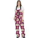 Retro 1880s Flowers Pattern Women s Front Zip Ski And Snowboard Bib Pants View1