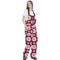 Retro 1880s Flowers Pattern Women s Front Zip Ski And Snowboard Bib Pants View3