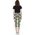 Royal Fractal Pattern Inside Out Lightweight Velour Capri Leggings  View2