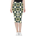 Royal Fractal Pattern Inside Out Lightweight Velour Capri Leggings  View3