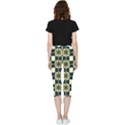 Royal Fractal Pattern Inside Out Lightweight Velour Capri Leggings  View4