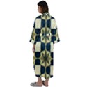 Royal Fractal Pattern Maxi Satin Kimono View2