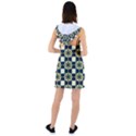 Royal Fractal Pattern Racer Back Hoodie Dress View2