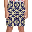 Royal Fractal Pattern 3 Kids  Basketball Shorts View1