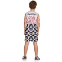 Royal Fractal Pattern 3 Kids  Basketball Shorts View4