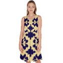 Royal Fractal Pattern 3 Knee Length Skater Dress With Pockets View1