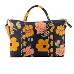Retro 40s 50s Flowers Pattern Halloween 3 Carry-on Travel Shoulder Bag