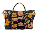 Retro 40s 50s Flowers Pattern Halloween 3 Carry-on Travel Shoulder Bag View2