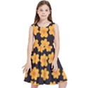 Retro 40s 50s Flowers Pattern Halloween 4 Kids  Skater Dress View1