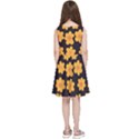 Retro 40s 50s Flowers Pattern Halloween 4 Kids  Skater Dress View4