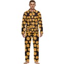 Retro 40s 50s Flowers Pattern Halloween 4 Men s Long Sleeve Velvet Pocket Pajamas Set View1