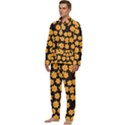 Retro 40s 50s Flowers Pattern Halloween 4 Men s Long Sleeve Velvet Pocket Pajamas Set View3