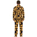 Retro 40s 50s Flowers Pattern Halloween 4 Men s Long Sleeve Velvet Pocket Pajamas Set View4