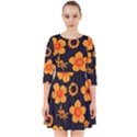 Retro 40s 50s Flowers Pattern Halloween Smock Dress View1