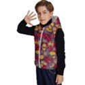 Mid Century Retro Floral 1970s 1960s Pattern 90 Kids  Stylish Hooded Puffer Vest View2