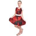 Red Yin Yang Dragons Kids  Short Sleeve Dress View1