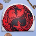 Red Yin Yang Dragons Horseshoe Style Canvas Pouch View2