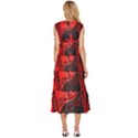 Red Yin Yang Dragons V-Neck Drawstring Shoulder Sleeveless Maxi Dress View4