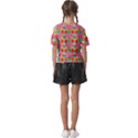 Retro 40s 50s Mexico Flowers Pattern Kids  Butterfly Cutout T-Shirt View2