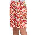 Mid Century Retro Floral 1970s 1960s Pattern 92 Kids  Basketball Shorts View2