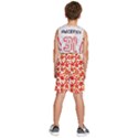 Mid Century Retro Floral 1970s 1960s Pattern 92 Kids  Basketball Shorts View4