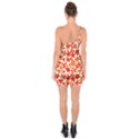 Mid Century Retro Floral 1970s 1960s Pattern 92 One Shoulder Ring Trim Bodycon Dress View2