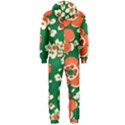 Mid Century Retro Floral 1970s 1960s Pattern 94 Hooded Jumpsuit (Men) View2
