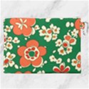 Mid Century Retro Floral 1970s 1960s Pattern 94 Canvas Cosmetic Bag (XXL) View2
