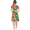 Mid Century Retro Floral 1970s 1960s Pattern 94 Classic Short Sleeve Dress View4