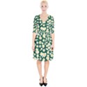 Mid Century Retro Floral 1970s 1960s Pattern 93 Wrap Up Cocktail Dress View1