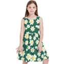 Mid Century Retro Floral 1970s 1960s Pattern 93 Kids  Skater Dress View1