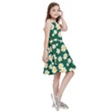 Mid Century Retro Floral 1970s 1960s Pattern 93 Kids  Skater Dress View3