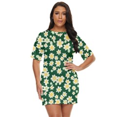Mid Century Retro Floral 1970s 1960s Pattern 93 Just Threw It On Dress